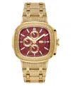 Jbw Heist Gmt Quartz Red Dial Unisex Watch J6380g In Gold