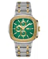 Jbw Heist Gmt Quartz Green Dial Unisex Watch J6380f In Silver