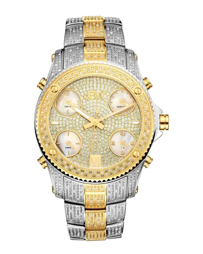 JBW JBW MEN'S JET SETTER DIAMOND & CRYSTAL WATCH