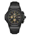 Jbw Saxon Gmt Quartz Black Dial Unisex Watch Jb-6101l-s In Black
