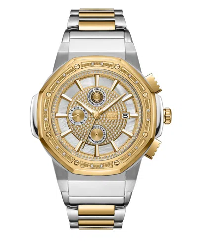 JBW MEN'S SAXON MULTIFUNCTION TWO-TONE STAINLESS STEEL WATCH, 48MM