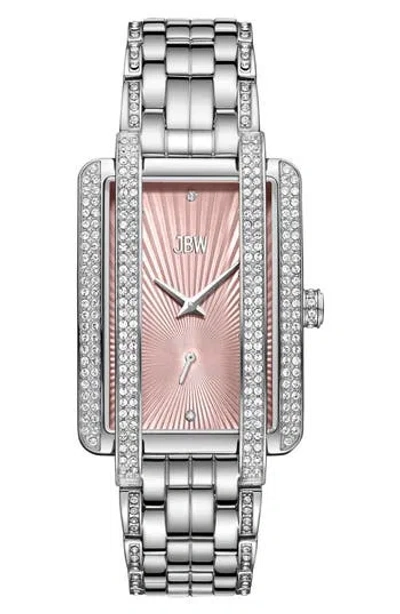 Jbw Mink Diamond Bracelet Strap Automatic Watch, 28mm In Silver