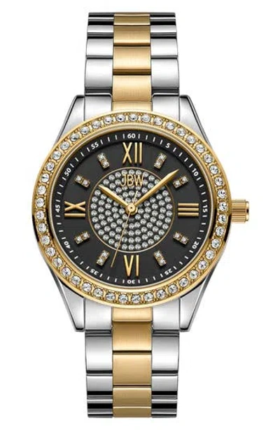 Jbw Mondrain Diamond & Crystal Embellished Miyota Bracelet Watch, 34mm In Gold