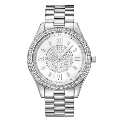 Jbw Mondrian Silver Diamond Dial Stainless Steel Ladies Watch J6303a