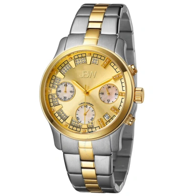 Jbw Muse Chronograph Quartz Diamond Unisex Watch Jb-6217-c In Gold