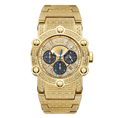 Jbw Phantom Chronograph Quartz Diamond Men's Watch Jb-6215-200-a In Gold / Gold Tone / Yellow