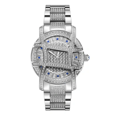 Jbw Platinum Series Diamond Silver-tone Dial Ladies Watch Ps510b In Metallic