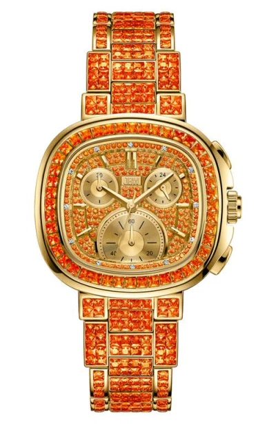 Jbw Reserve Coast Bracelet Chronograph Watch, 39mm In Orange