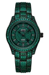 Jbw Reserve Jet Setter Gmt Bracelet Watch, 39mm In Green