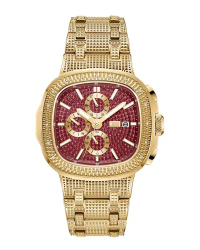 Jbw Heist Gmt Quartz Red Dial Unisex Watch J6380g