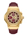 Jbw Saxon Gmt Quartz Gold Dial Unisex Watch Jb-6101l-r
