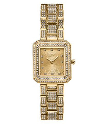Jbw Women's Arc Crystal Diamond (0.06 Ct. T.w.) Swiss Quartz Stainless Steel Watch, 23mm In Gold