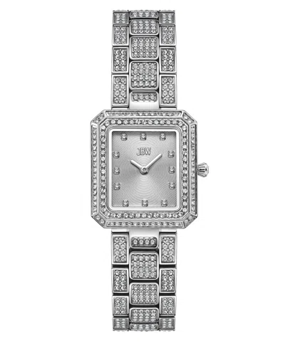 Jbw Women's Arc Crystal Diamond (0.06 Ct. T.w.) Swiss Quartz Stainless Steel Watch, 23mm In Yellow