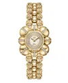 Jbw Women's Atmosphere Crystal Swiss Quartz 18k Gold-plated Stainless Steel Watch, 30mm In Gold