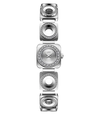 Jbw Women's Chasm Japan Quartz Stainless Steel Watch, 18mm In Silver