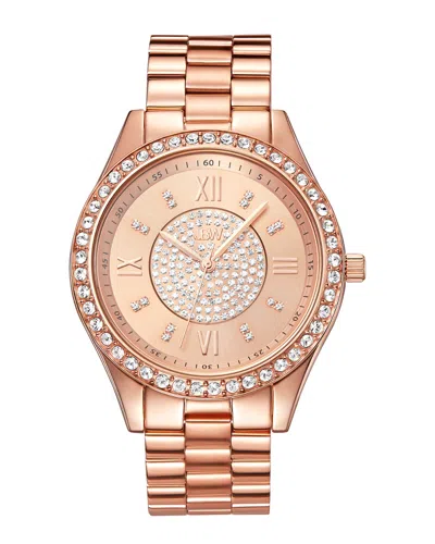 Jbw Mondrian Quartz Diamond Crystal Rose Dial Ladies Watch J6303c In Gold Tone / Rose / Rose Gold Tone