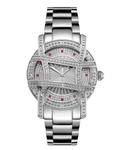 Jbw Olympia Quartz Silver Dial Ladies Watch Jb-6214-10c