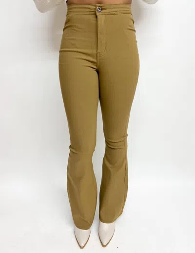 Jc & Jq Jeans High Waist Bell Bottom Pant In Mocha In Brown