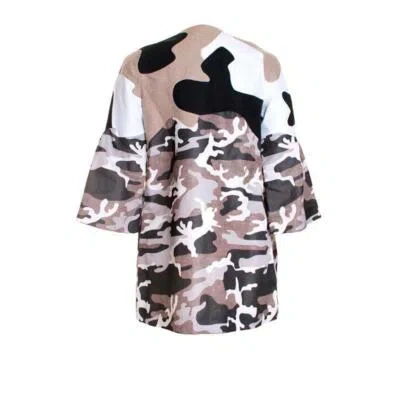 Pre-owned Jc De Castelbajac Castelbajac Camo Print Jacket In White/beige