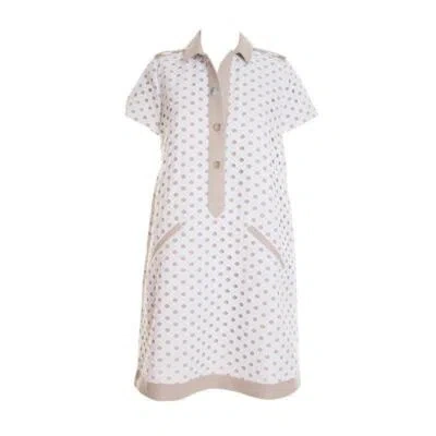 Pre-owned Jc De Castelbajac Castelbajac Eyelet Linen Pckt In White/beige
