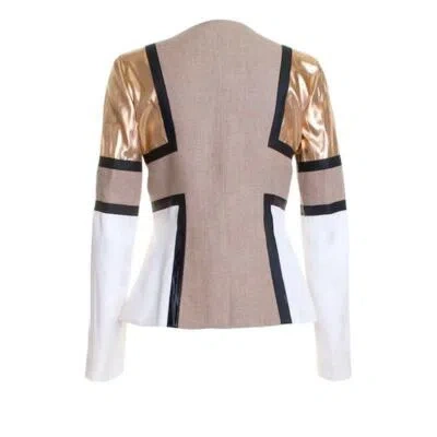 Pre-owned Jc De Castelbajac Castelbajac Key Of Life Jacket In White