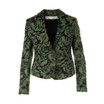 Pre-owned Jc De Castelbajac Castelbajac Woven Print Jacket In Green