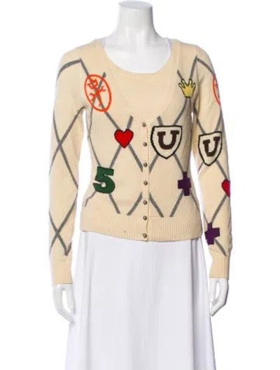 Pre-owned Jc De Castelbajac Wool Printed Sweater In Neutral
