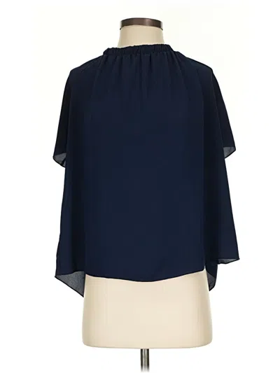Pre-owned Jc Fits Inc Short Sleeve Blouse In Blue
