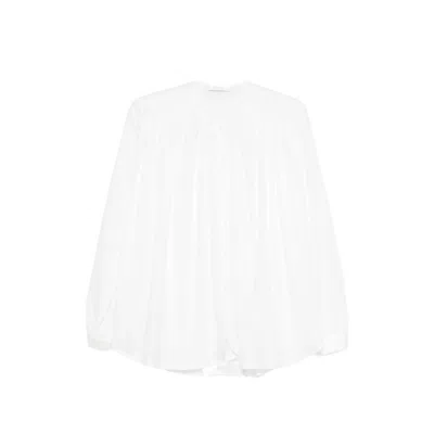 Jc Sophie Lavinia Buttoned Gathered Top In White