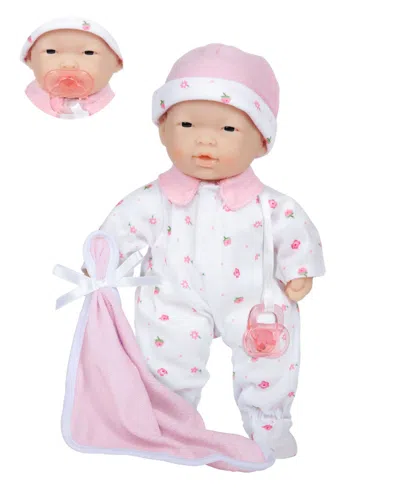 Jc Toys La Baby Asian 11" Soft Body Baby Doll Pink Outfit In Asian - Pink