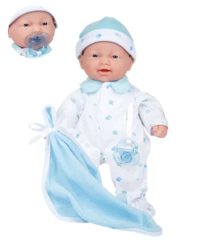 Jc Toys La Baby Caucasian 11" Soft Body Baby Doll Blue Outfit