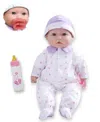 Jc Toys La Baby Caucasian 16" Soft Body Baby Doll Purple Outfit In Purple