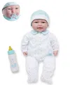 Jc Toys La Baby Caucasian 20" Soft Body Baby Doll Blue Outfit In Blue