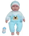 Jc Toys Lots To Cuddle Babies 20" Huggable Boy Baby Doll Set, 4 Pieces In Baby Blue