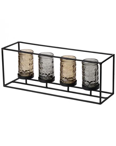 Jcb Home Jurupa 4-jar Candle Holder In Black