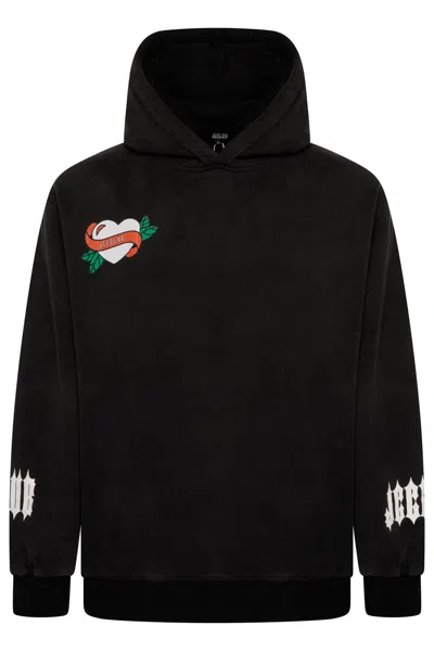 Jcclub Women's Black Wrist Logo- Wash Hoodie