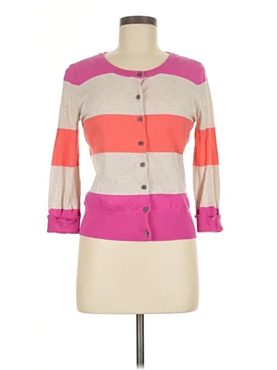 Pre-owned Jcpenney 3/4 Sleeve Button Down Shirt In Pink