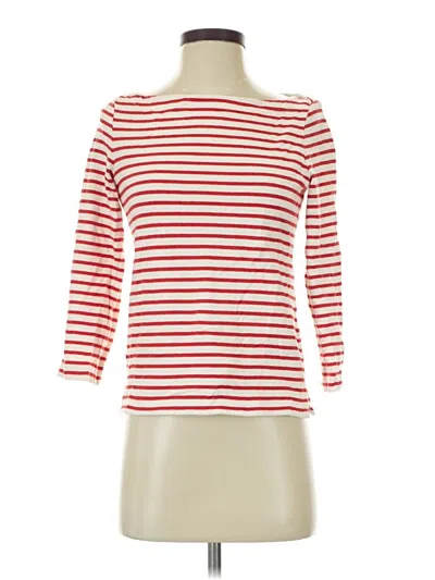 Pre-owned Jcpenney 3/4 Sleeve Top Red Boatneck Tops