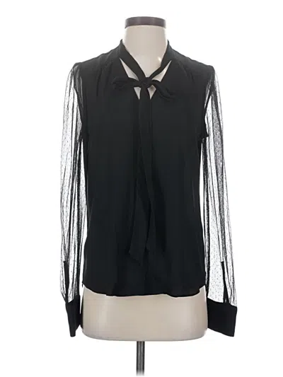 Pre-owned Jcpenney Long Sleeve Blouse In Black
