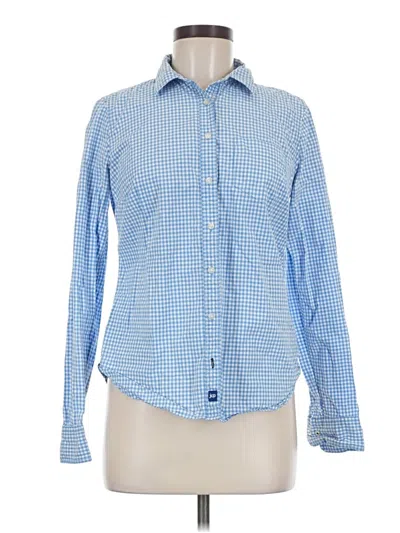 Pre-owned Jcpenney Long Sleeve Button Down Shirt In Blue