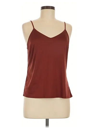 Pre-owned Jcpenney Sleeveless Blouse In Burgundy