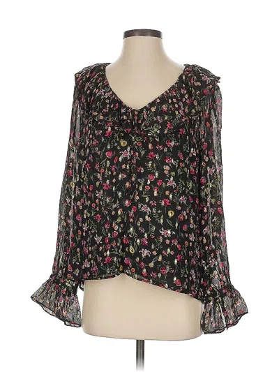 Pre-owned Jcrew 3/4 Sleeve Blouse In Black