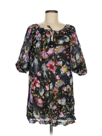 Pre-owned Jcrew 3/4 Sleeve Blouse In Black