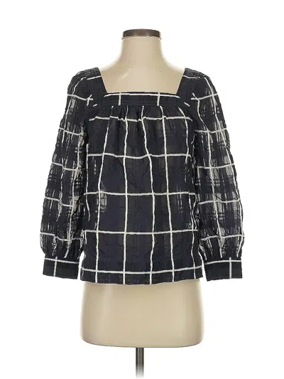 Pre-owned Jcrew 3/4 Sleeve Blouse In Black