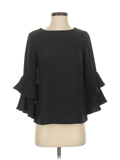 Pre-owned Jcrew 3/4 Sleeve Blouse In Black