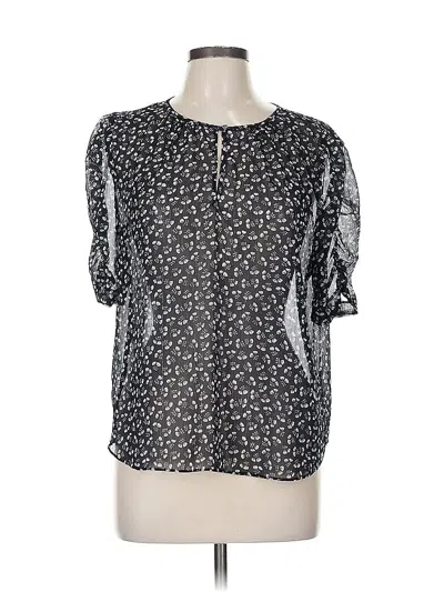 Pre-owned Jcrew 3/4 Sleeve Blouse In Black