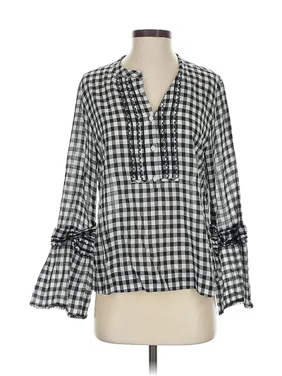 Pre-owned Jcrew 3/4 Sleeve Blouse In Black