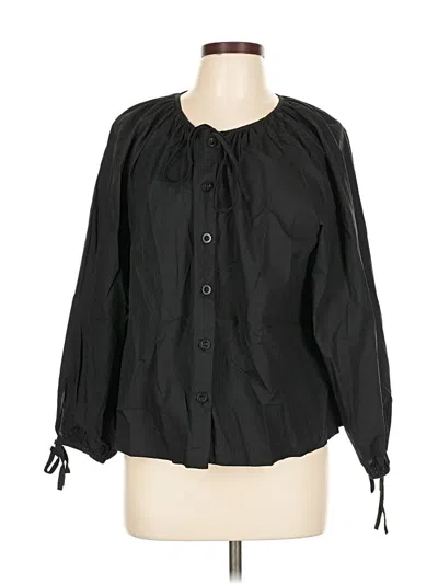 Pre-owned Jcrew 3/4 Sleeve Blouse In Black