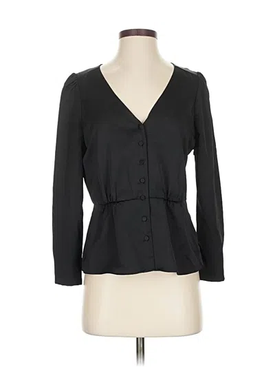 Pre-owned Jcrew 3/4 Sleeve Blouse In Black