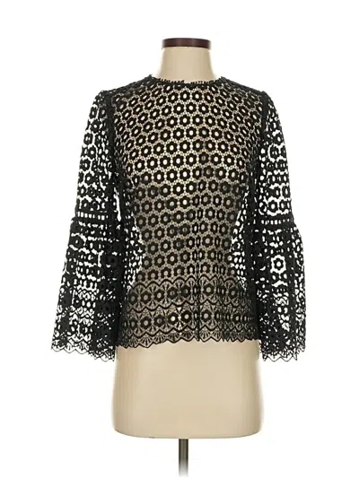 Pre-owned Jcrew 3/4 Sleeve Blouse In Black